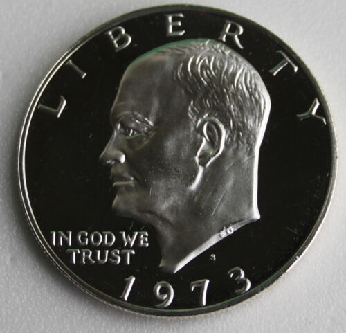 1973 S Eisenhower Dollar PROOF Silver Ike $ 1973 US Mint 40% Silver Coin 