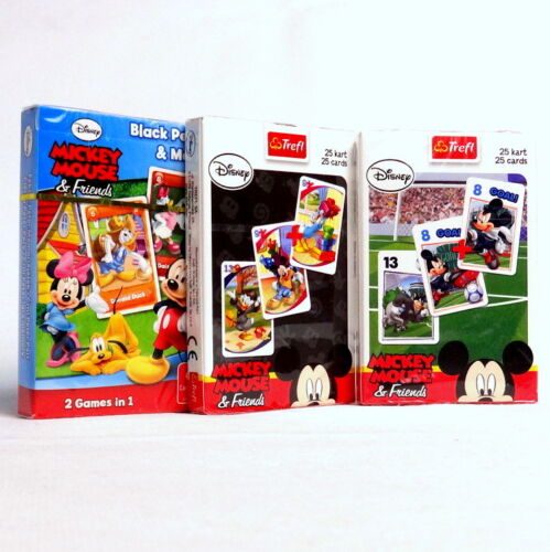 Disney Mickey Mouse Playing Card Games Black Peter / Memo. Karty do Gry.