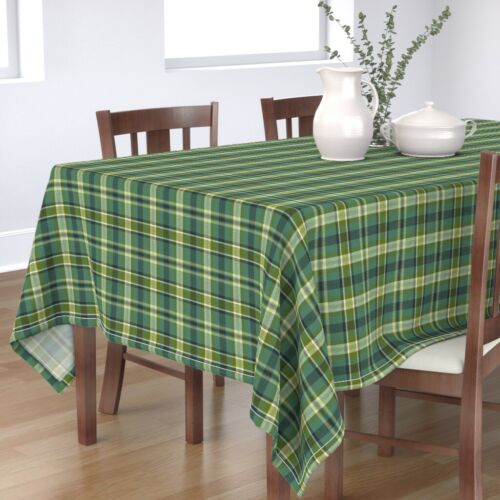 Tablecloth Tartan Plaid Buffalo Check Scottish Kitchen Modern Cotton Sateen 