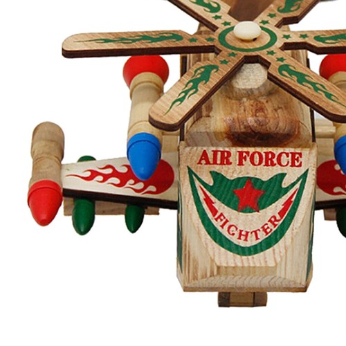 Wooden War Wolf Helicopter Model Toy for Living Room Desk Decoration Ornaments