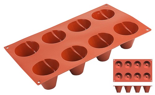 Backform langlebig /& rein // 24 oder 8 Formen Backmatte Kegel aus Silikon
