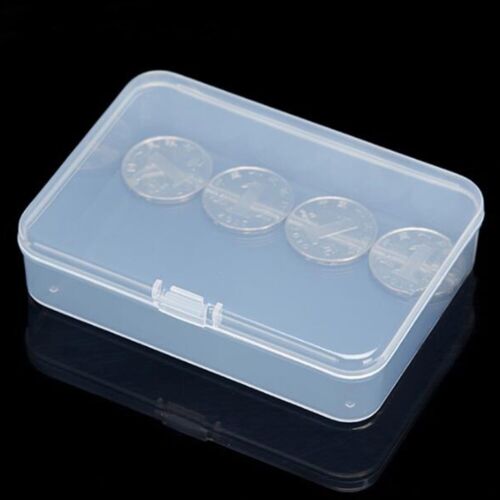Plastic Rectangular Clear Transparent Storage Box Collection Container Organizer 