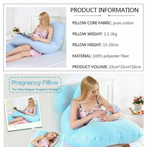 12ft Comfort U Pillow & Case Full Total Body Pregnancy Maternity Support 9ft