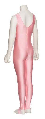 Childrens Girls Shiny Lycra Dance Gymnastics Plain Front Unitard Catsuit KDC011