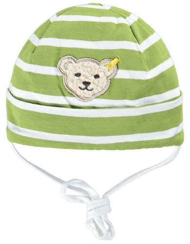 Steiff ® Geringelte Jersey Bonnet vert ours 41 43 45 47 49 51 53 55 NOUVEAU!