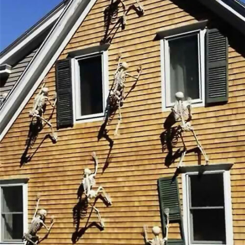 Garden Luminous Human Skeleton Hanging Skull Party Decor Halloween Props