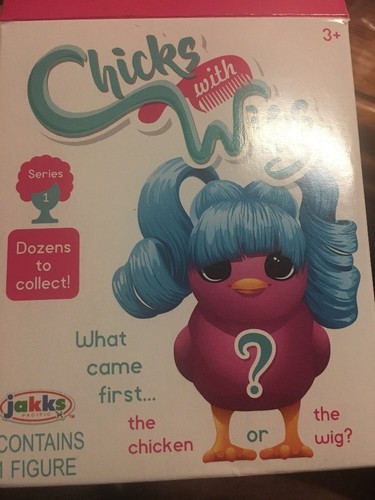 Jakks Chicks With Wigs Karen Yellow Purple Chick Figure Mini Series 1