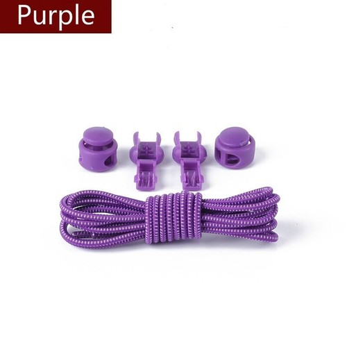 USA 2Pairs 1m Lazy Elastic Silicone Laces Shoelaces No Tie Sneakers Strings Shoe