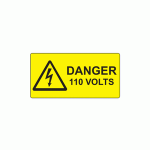 Electrical Danger Voltage Stickers 240v 110v //230v 415v Sign 50 x 50 mm