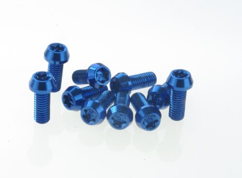 10 pièces aluminium vis 7075er m5x12 avec t25 torx-aluschrauben Bleu