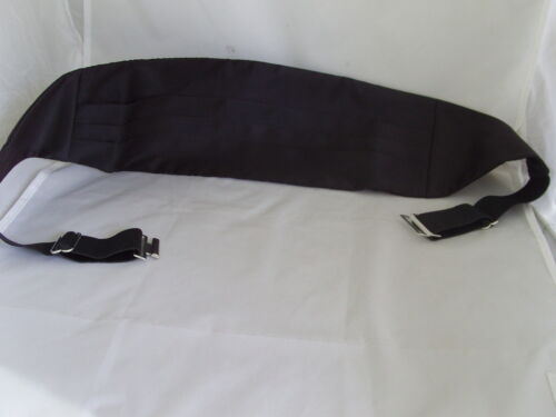 BLACK Polyester Cummerbund & Bow Tie Set> <>P&P 2UK>1st Class-in Over 60 Colours 