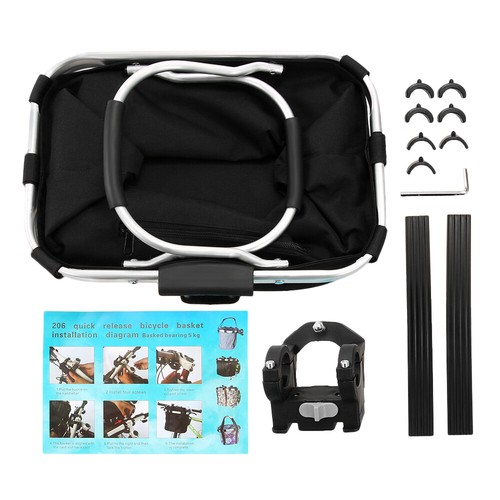 Lixada Bicycle Front Basket Folding Removable Bike Handlebar Basket Pet Cat D4Y3