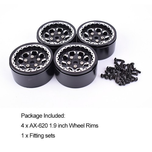 4x AX-620 1.9/" Aluminum Wheel Hub Rim for 1//10 Axial SCX10 Traxxas D90 RC Car