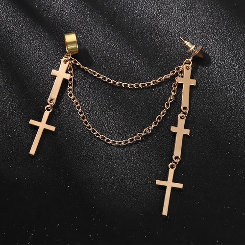 Partei Ohrringe mit Tassel Lange Kette Cross Ohrringe Senken der Schalldämpfer