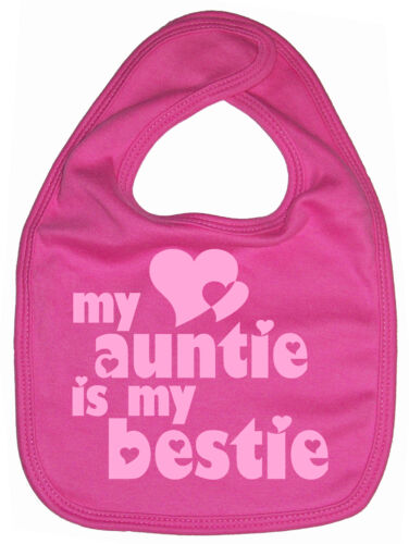 Auntie Baby Bib /"my auntie is my Bestie/" Love Aunt Aunty Niece Nephew Gift