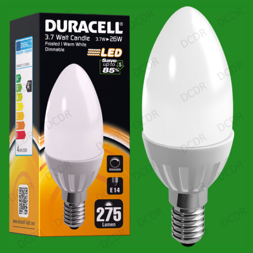 3.7W Dimmable Duracell LED Pearl Candle Instant On Light Bulb SES E14 Lamp 