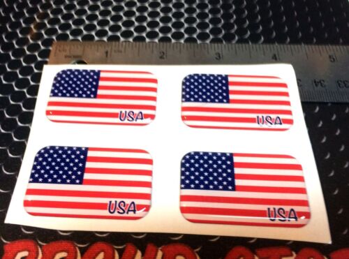 America Flag Domed Decal USA Emblem Car 3D Sticker 1.75/"x1.1/" Set of 2 or 4