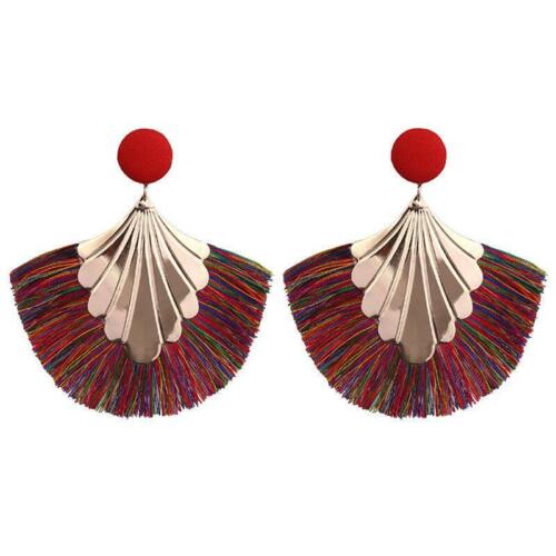 Women Boho Ethnic Tassel Drop Dangle Earrings Fashion Vintage Jewelry Gift LA 
