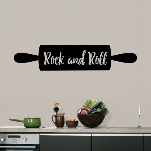 Kitchen Baking Quotes Rock And Roll Rolling Pin Wall Decal Sticker Cooking