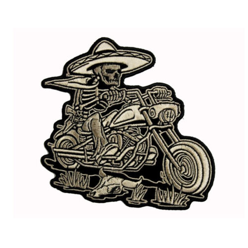 Biker Chopper moto verduzco squelette mexicains aufbügler écusson patch usa