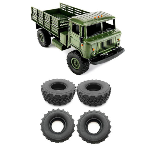 4Pcs Soft Rubber Tires Wheel for WPL B-14 B16 B36 B24 Military Truck 1//16 RC Car