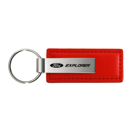 Ford Explorer Keychain & Keyring - Red Premium Leather