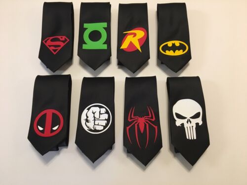 Details about   Great Collection 8 Superheroes Neckties Gift Ideas For Christmas Birthday 