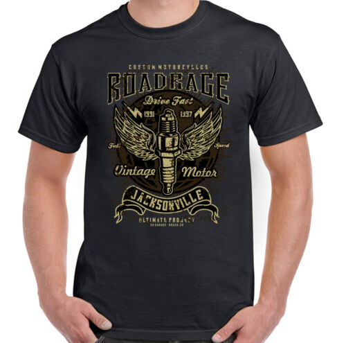 Road Rage Jacksonville Mens Biker T-Shirt Motorcycle Motorbike Indian 