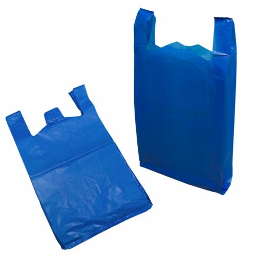 Nuevo Chaleco Azul Jumbo XXL Extra Fuerte carrier bags supermercado estilo 12”x18”x24" 