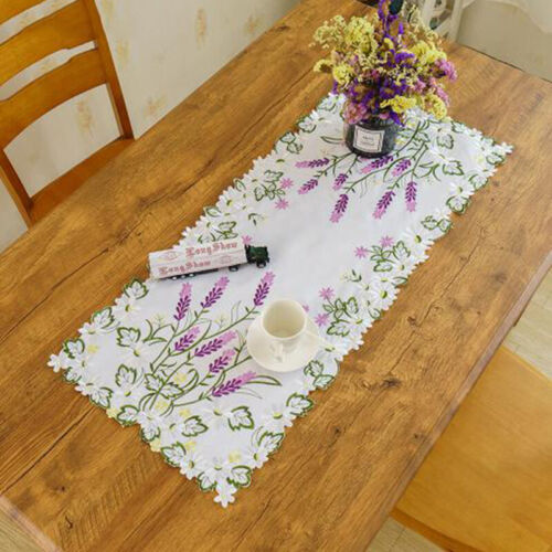Wedding Decoration Table Runner Lavender Table Flag Embroidered Tablecloths W 