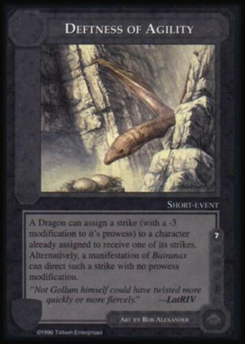 MECCG Middle-earth Deftness Of Agility The Dragons TD Middle earth LOTR MINT