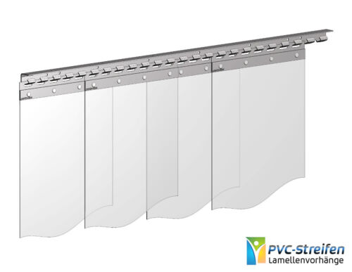 PVC Streifen 300mm x 3mm PVC Lamellenvorhang Streifenvorhang Breite 1,00m