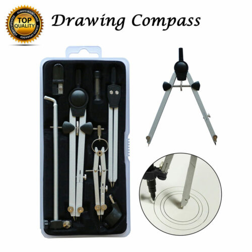 5pc Professional School Office Adjustable Precision Drafting Drawing Compass Set