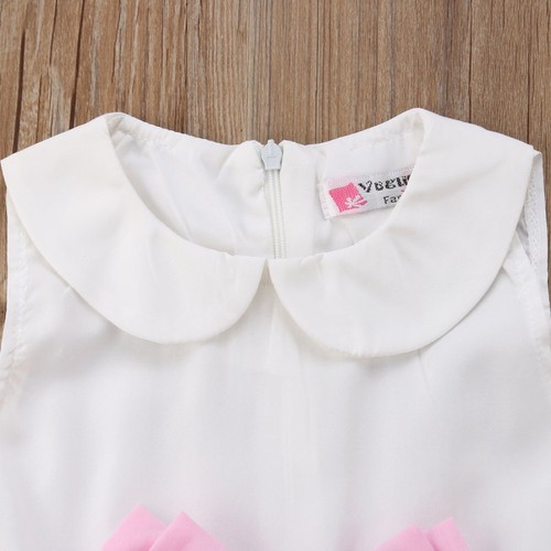 Adorable Infant Kid Girl Princess Floral Lace Bowknot Casual Party Dress Clothes