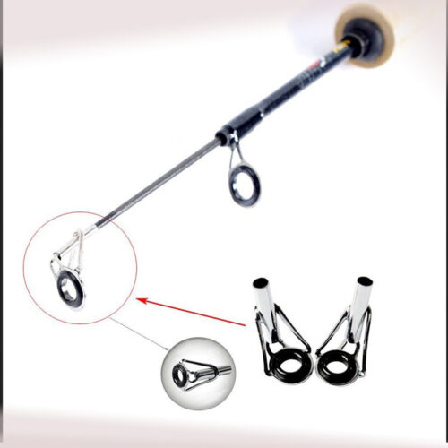80 Teile/los Angelrute Guides Set Tipps Reparatur Kit DIY Angelrute Auge Ringe 