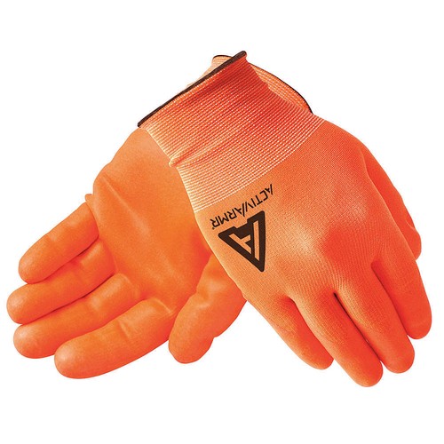 High Vis Orange ACTIVARMR Coated Glove,Nitrile,HV Orng,Vend,9,PR 97-012