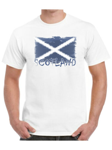 Scotland T Shirt Shabby Scottish Flag for Football Rugby T-Shirt St Andrews Day