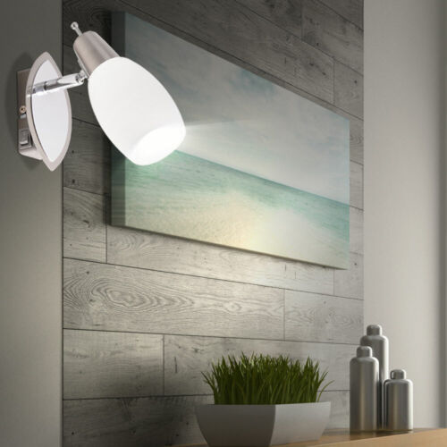 LED Design Strahler Wand Leuchte Chrom Glas Licht Flur Treppenhaus Spot Lampe