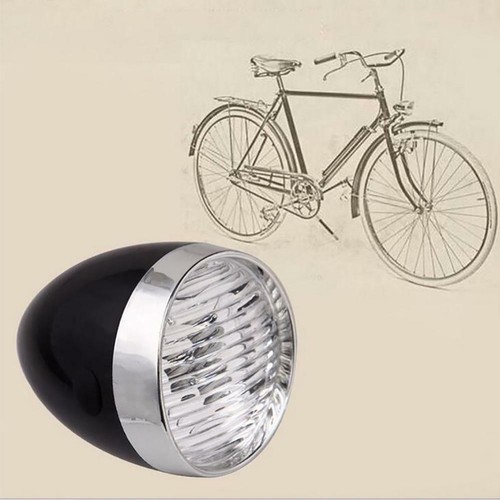 Classic 200LM LED Vintage Bike Headlight Bicycle Retro Head Light Front Fog Lamp