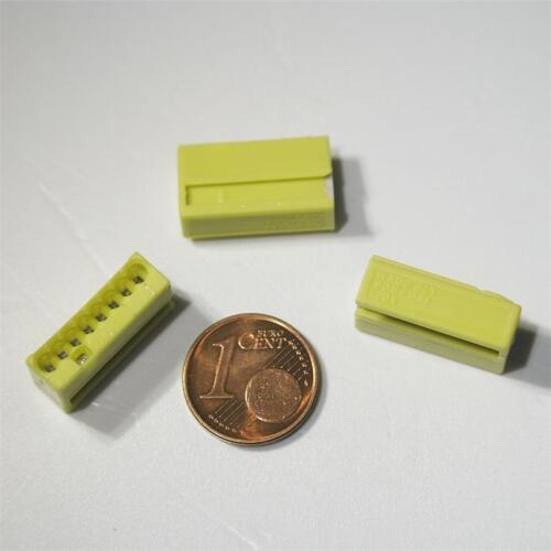 50er Set WAGO Micro-Steckklemmen 8x 0,6-0,8 mm² gelb Dosenklemmen Klemme