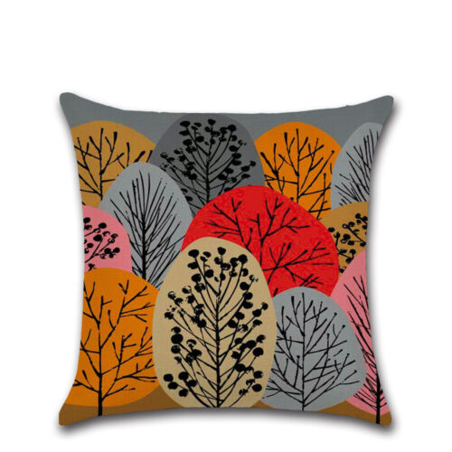 18/" Abstract the flowers Cotton Linen Cushion Cover Pillow Case Home Decor