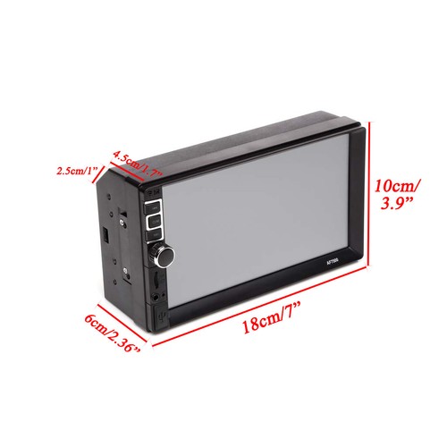 Double DIN Car Stereo MP5 AM Player 7/" Mirror Link Bluetooth Free Backup Camera