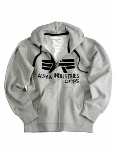 Herren Alpha Industries Herren Kapuzenjacke Big A Classic Zip Hoody Grau Weste 5115 Kleidung Accessoires Ksexpress Ma