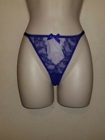 Agent Provocateur Willa thong in sapphire blue size AP 4 Large NWT