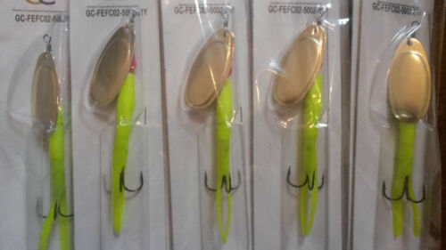 3 Amazing Colour  21g FLYING C LURES GOLD BLADE SPINNER sea fishing FEFC02-5002