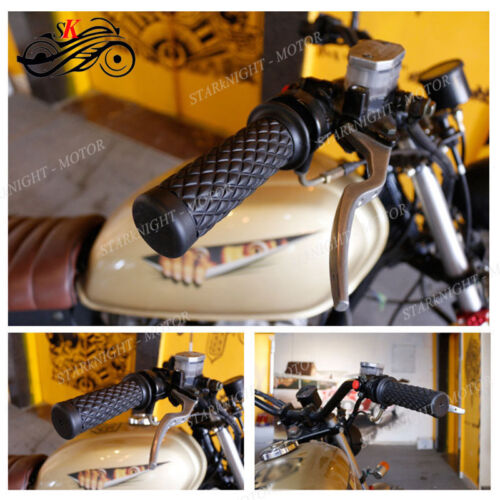 Vintage TPU 22mm Retro Rubber Motorcycle Handle Grip For Ducati Scrambler 15-18 