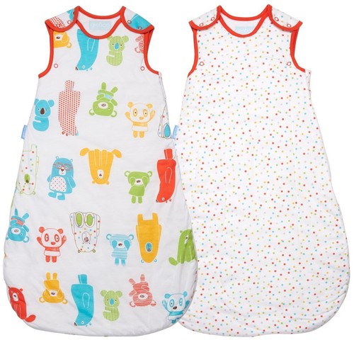 Grobag Baby Sleeping Bag Spotty Bear TWIN pack 0-6 6-18 18-36 mth 2.5 tog
