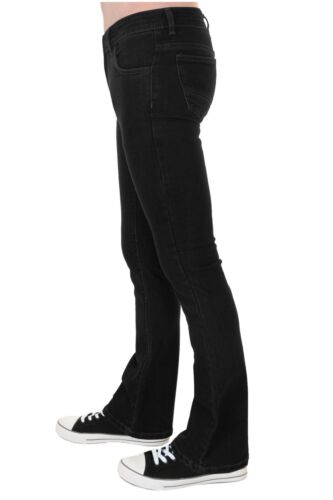 Mens Run /& Fly 60s 70s Vintage Black Stretch Denim Slim Bootcut Jeans