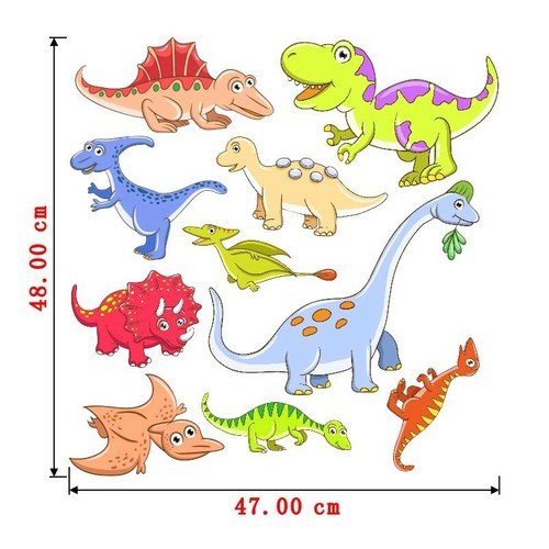 Cartoon Animals Dinosaur Wall Sticker Kids Room Bedroom Decor Vinyl Art Decal