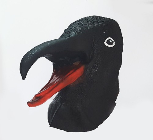 ANIMALE BUFFO in Lattice Costume Adulto Maschera CROW COSTUME Vinile Plastica Morbida//Lattice